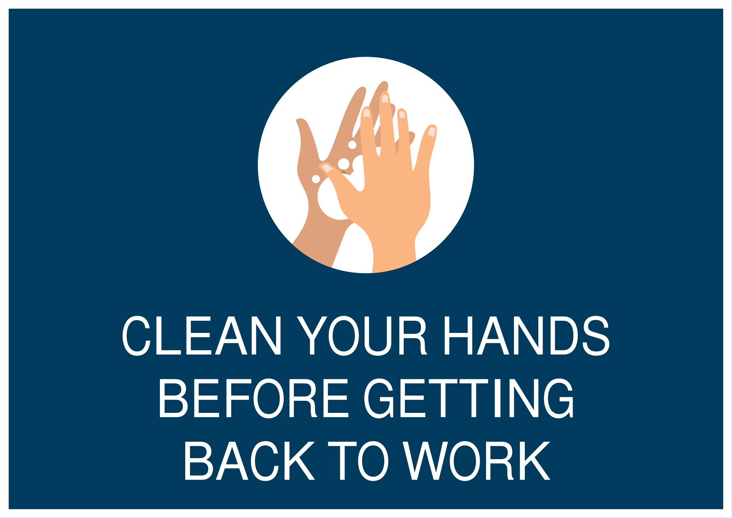 SHTK-Signage - Clean your hand before getting back to work